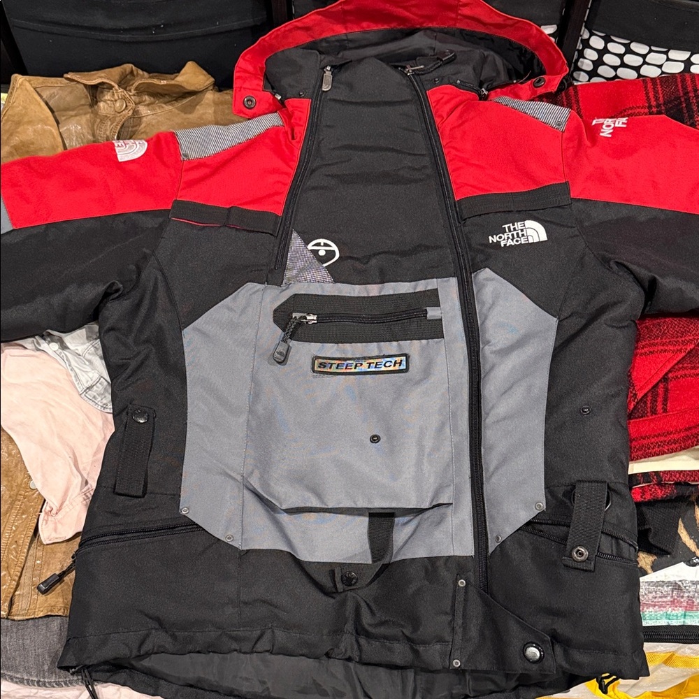 The North Face Red and Gray Steep Tech Jacket